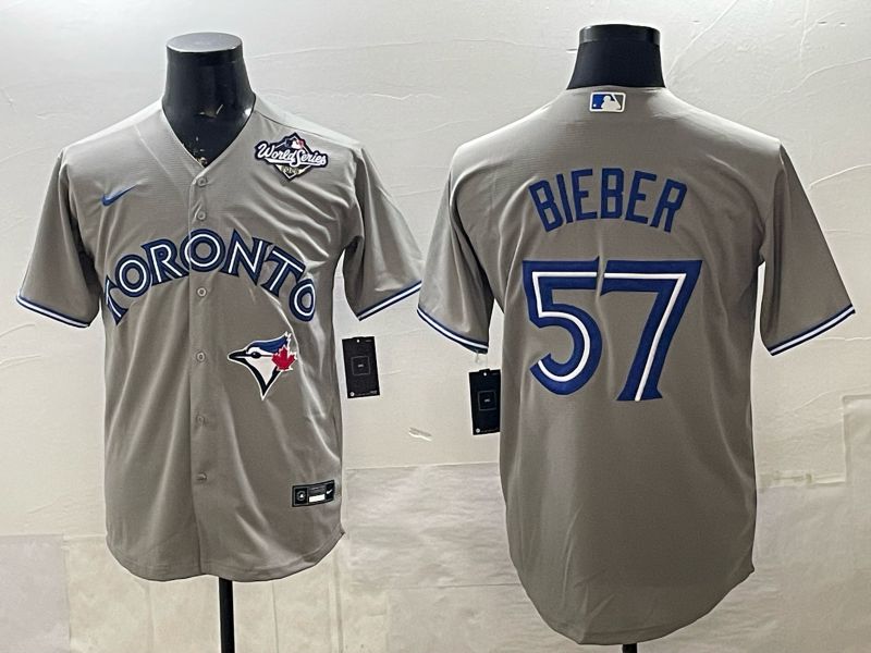 Men Toronto Blue Jays #57 Bieber Grey 2026 Nike Game MLB Jersey 004->toronto blue jays->MLB Jersey